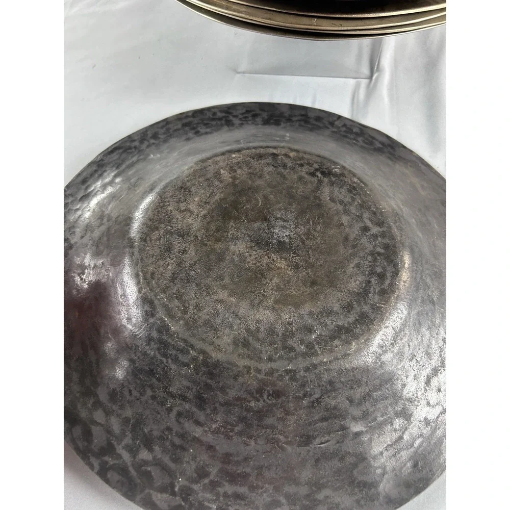 Set‎ of 6 Hammered Brass Charger Plates 12